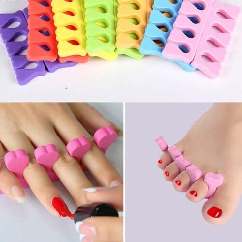 50pcs Pedicure Toe Separators Soft Foam Toe Stretcher Bulk Nail Art Finger Separators For Toes & Finger Relaxing Holding