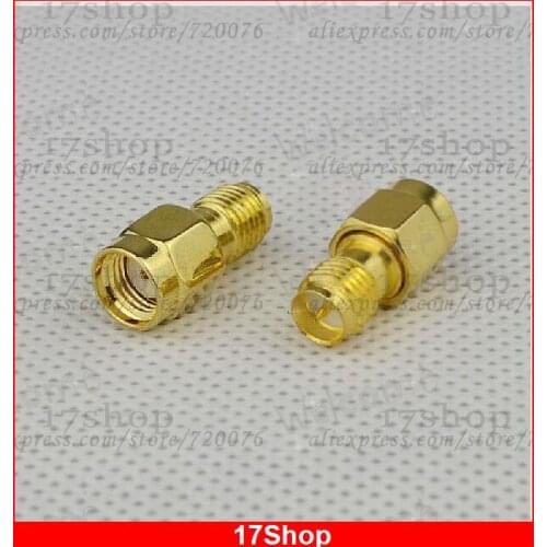 50pcs Copper RP-SMA female TO RP-SMA male jack center in series RF adapter plug