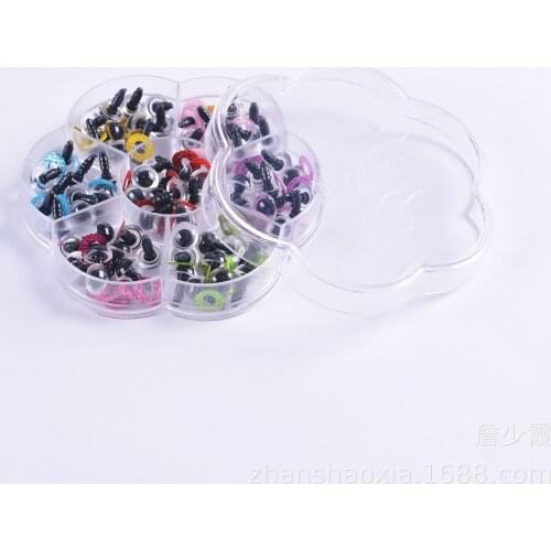 70PCS 10mm Mix Color Buttons Shinning Plastic Doll Eyes Craft Eyes DIY for Plush Bear Stuffed Toys Animal Puppet Dolls