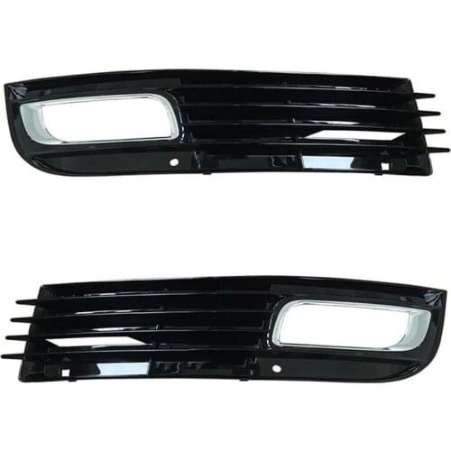 Auto Front Left Right Bumper Fog Light Lamp Chrome Grill for AUDI A8 Quattro D3 2008 2009 2010 4E0807681 4E0807682