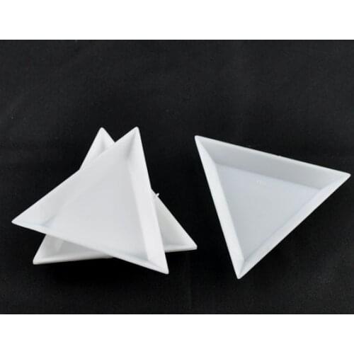 DoreenBeads 20 White Plastic Triangular Sorting Trays 64x73x10mm (B09156)
