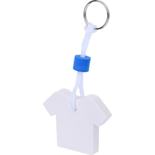 Key Ring Floating Boat Key Chain Key Ring -Marine/Water Sports/Creative Foam Keychain- White T Shirt for Fishing Boating Kayak