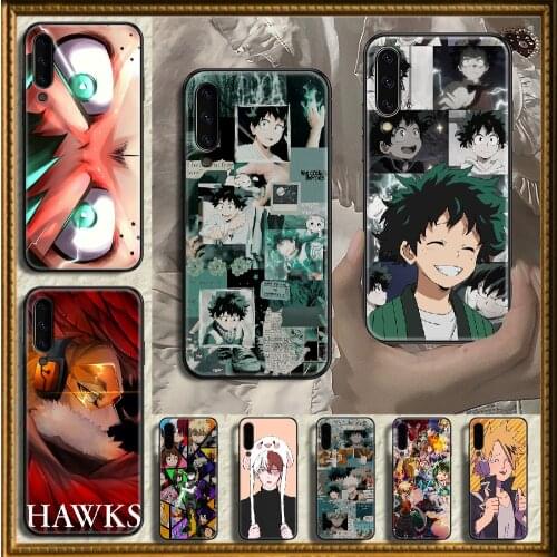 Anime my hero academia Phone case For Samsung Galaxy A 3 5 7 8 10 20 21 30 40 50 51 70 71 E S 2016 2018 4G black trend funda