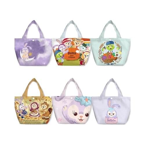 Disney Duffy ShellieMay Anime Figures Cartoon Product Cosplay Accessories Customized Lunch Bag Storage Handbag Gifts