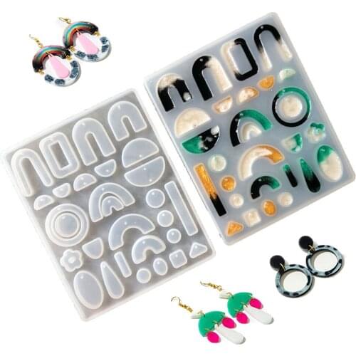 Earring Resin Molds DIY Crystal Epoxy Earrings Resin Mold Pendant Silicone Mould Handmade Bohemian Drop Dangle Jewelry Making