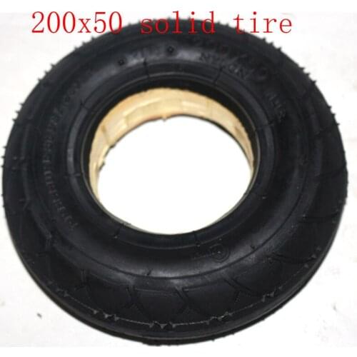 Hot sale 200 x 50 (8x2) solid tyre/ foam filled 200*50tyre for Mobility Scooter wheelchair tire for Razor E100 E125 E200 Scooter