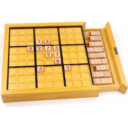 Classic Wooden Sudoku Desktop Game Memory Chess Sudoku Puzzle Game Educational Math Toys Birthday gift