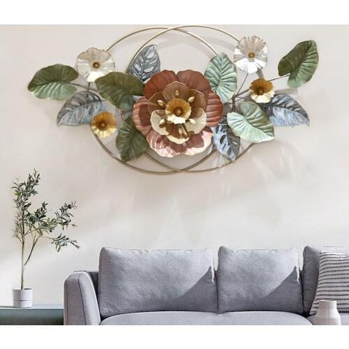 Wrought Iron Wall Decoration Three-dimensional Flower Wall Decoration Creative Living Room Background Wall Decoration