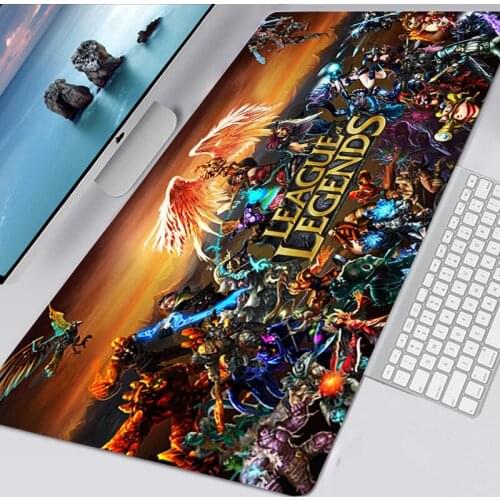 League of Legends XXL Mousepad 90x30 Kawaii Gaming Accessories Non-slip Mouse Pad Gamer XL Mausepad Keyboard Mat Tapis De Souris