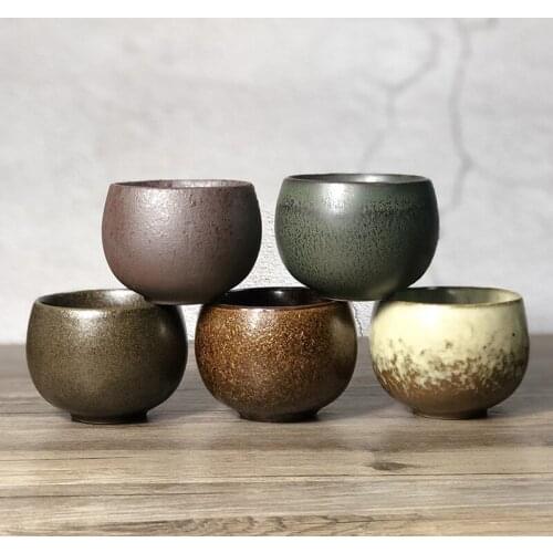 Creative Coarse Pottery Antique Thermo Mug Ceramic Retro Tea Cups Coffee Tumbler Office Drinking Water Mug Kung Fu Drinkware