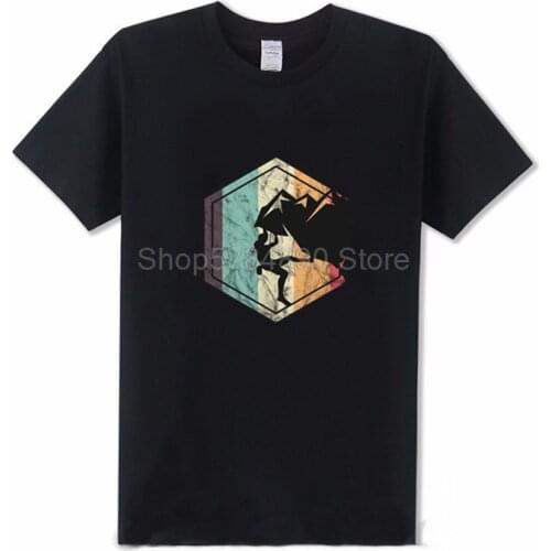 Featuring cool graphic design 2019 Tees distressed Retro Rock Climbing T shirt men rock climber T-shirt camisa masculina