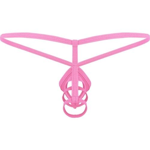 Mens Crotchless Sissy Panties Lingerie Briefs T-back Open Penis Jockstraps Pouch Bikini G-String Thong Underwear Underpants