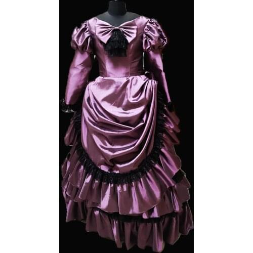 New purple Civil War Victorian Styled Gown Vintage Costumes Victorian Dress D-324