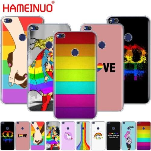 HAMEINUO Gay Lesbian LGBT Rainbow Pride ART New Cover phone Case for huawei Ascend P7 P8 P9 P10 P20 lite plus pro G9 G8 G7 2017