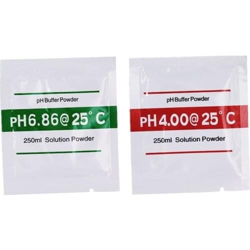 200pcs/lot New PH Buffer Powder for PH Test Meter Measure Calibration Solution 4.01 6.86pH 20% off