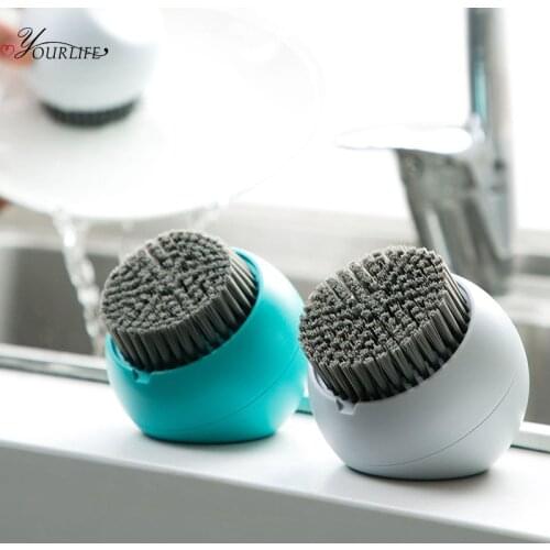 OYOURLIFE Creative Three-dimensional Spherical Kitchen Brush Pot Pan Dish Tableware Washing Brush Home Kitchen Cleaning Tools