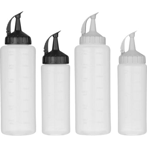175/350ml Plastic Sauce Squeeze Bottle Package Bottle Oil Ketchup Griddle Sauce Squeeze Squirt Bottle Condiment Food Dispenser