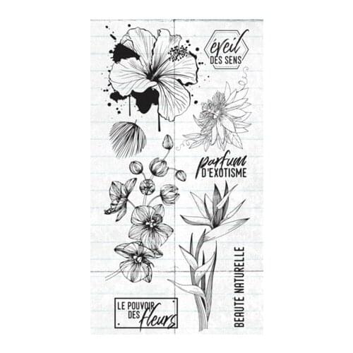 French flower Clear Silicone Stamp / seal for DIY Scrapbooking / Album Decorative Clear Stamp Sheets A075