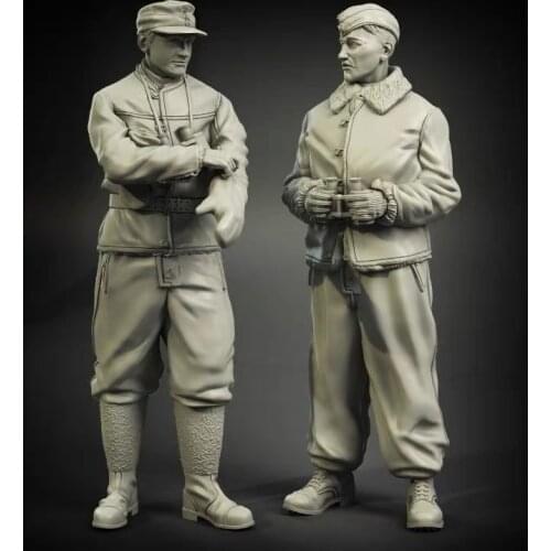 1/35 Resin Figure Model kits 2 figures Unassambled Unpainted C627