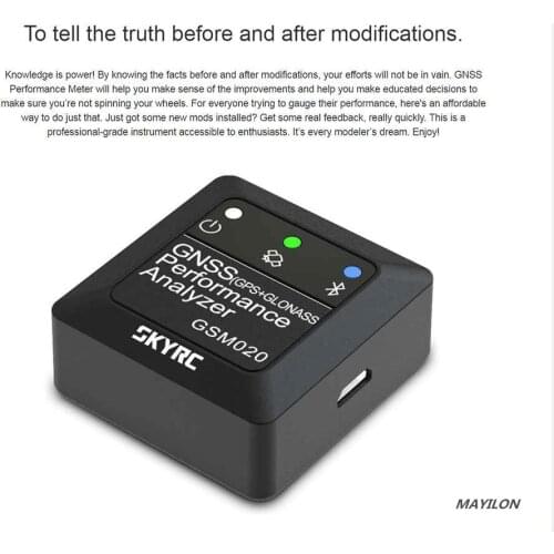 SKYRC GSM020 GNSS Performance Analyzer Power Bluetooth Speed Meter for RC Car Helicopter FPV Drone Quadcopter MultiRotor Accs