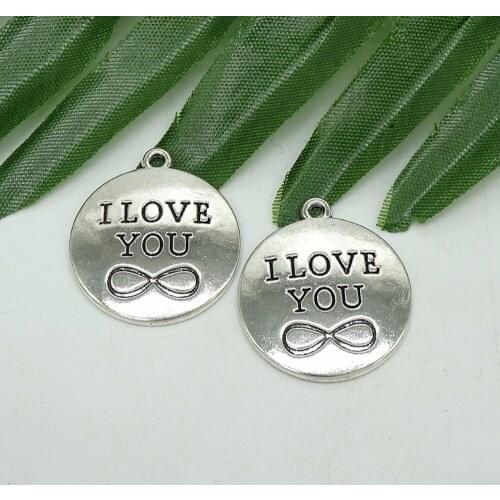 Antique Silver Making pendant fit,Vintage Tibetan Silver, I love you forever