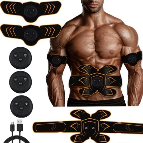EMS Abdominal Muscle Trainer Stimulator Electric Muscle Exerciser Machine Belly Arm Leg Home Gym Fitness Equipment Training Gear