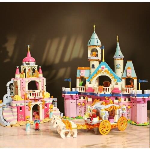 Xingbao Building Blocks 12019/20/21/22/23/24 Princess/Prince Castle Carriage Wedding Scene Royal Garden Royal Fountain
