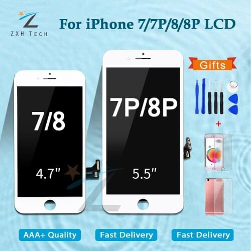 1PCS LCD For iPhone 7 7 Plus 8 8 Plus Pantalla LCD Display Touch Screen Digitizer Assembly Replacement Good 3D Touch Free Ship