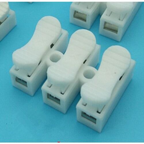 100pcs Quick wiring connector push type fast wiring terminal ceiling light dedicated retardant three binding posts Connectors