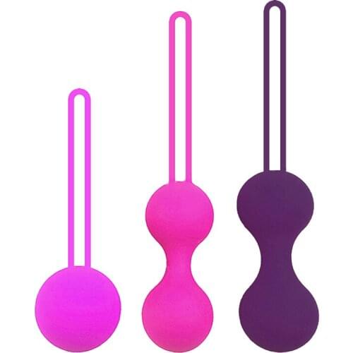3Pcs Vaginal Balls Trainer Silicone Smart Ben Wa Balls Vagina Tighten Exercise Machine Kegel Geisha Ball Adult Sex Toy for Women