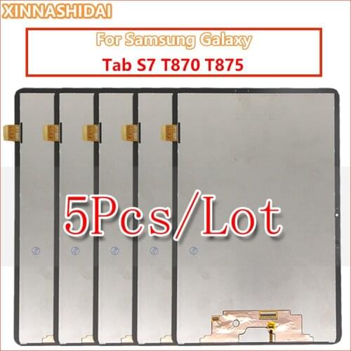 5Pcs 11.0" LCD Display For Samsung Galaxy Tab S7 SM-T870 T875 T876B LCD Display Touch Screen Digitizer Assembly Replacement