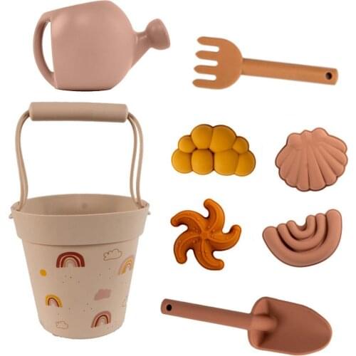 8Pcs Children Beach Toy Set Silicone Animal Sand Model Digging Sand Tool With Shovel Sandbox Summer Beach Water Game Toys