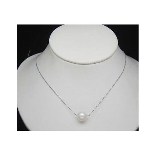 AAA 10-11 mm natural south sea pearl pendant necklace Silver chain free shipping