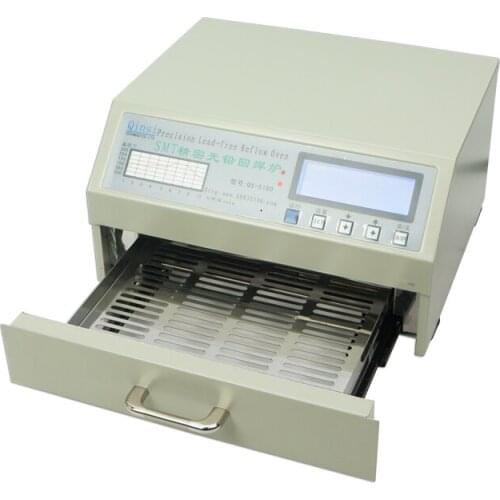 Automatic Lead-Free SMT Reflow Oven QS-5100 SMD BGA Rework Solder Station 600W with IR Hot Air Mixed Heating