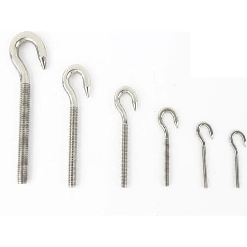 2pcs M4 M5 M6 M8 304 Stainless Steel Sheep Eye screw Bolt Ring Hook with 2pieces nuts