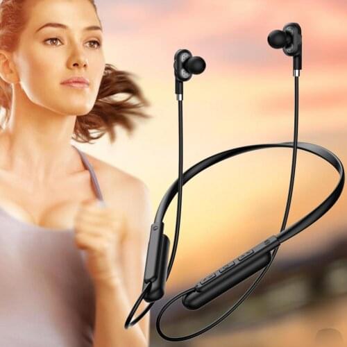 BT126 Wireless Bluetooth Earphones Magnetic Neckband Stereo Sports Headset Handsfree Earbuds Headphones With Mic For Smartphone