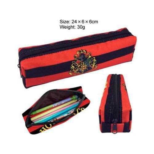 Harried badge four logo stationery color picture Canvas zipper pencil case Cute PU Zipper Pencil Bag Kids Stationery Gift