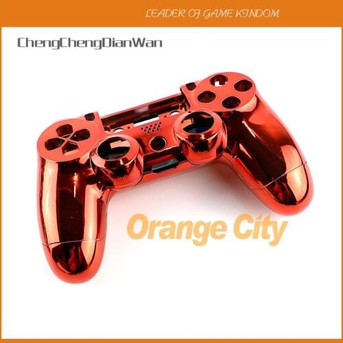 ChengChengDianWan 8 colors Chrome Shell Case controller shell case For PS4 Wireless Controller with inner frame