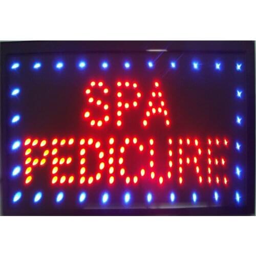 CHENXI Graphics New Neon Spa Pedicure open sign eye catching Flashing Lights Animated Led Sign 10X19 inch- Wholesale