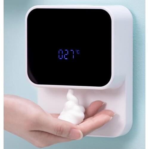 Automatic Induction Foaming Hand Washer LED Display Screen Washing Machine Infrared Sensor Soap Dispenser For Bathroom Wall