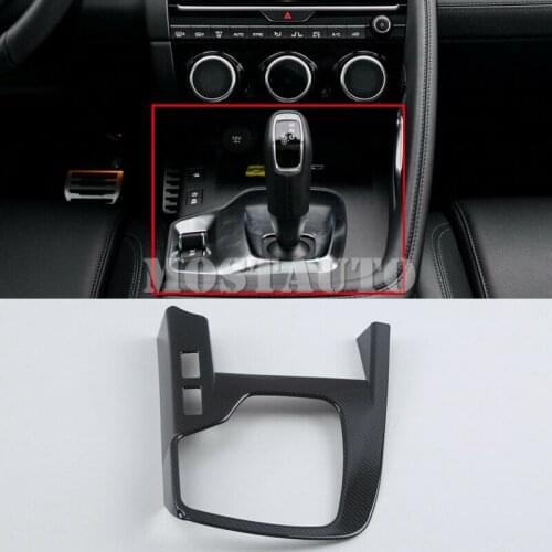 For Jaguar E-Pace 2017-2019 ABS Carbon Fiber Interior Gear Shift Box Panel Cover 2pcs Car Accessories Interior Car Decor