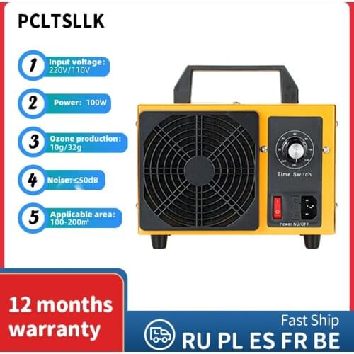PCLTSLLK 32G 10G Ozone Generator Machine With Timing Controller Air Purifier Disinfection Sterilization Cleaning Formaldehyde