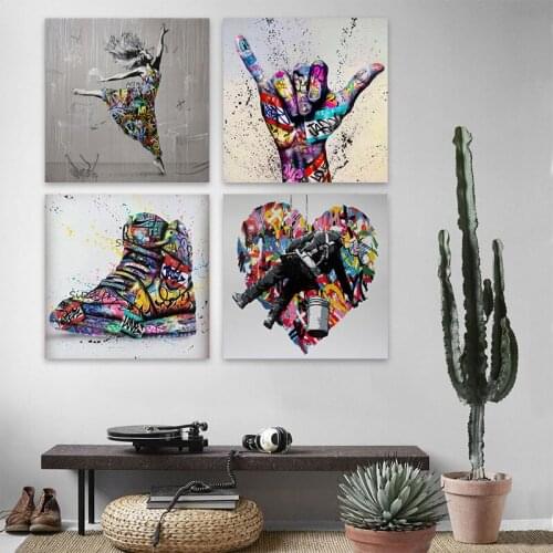 Canvas Painting Abstract Graffiti Artistic Canvas Painting Wall Poster For Art Lover Living Room Decoration Home Decor
