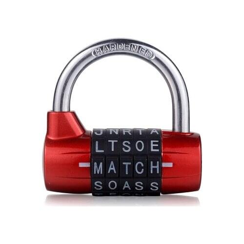 5 Letter Zinc Alloy Combination Padlock Code Password Lock Door Cabinet Drawer Bike Motorcycle Student Locker Locks