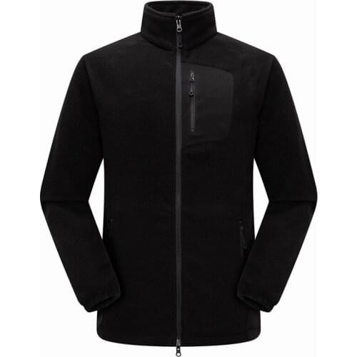 Winter Outdoor Mens Fleece Warm Jacket Windproof Windbreaker Mens Polar Fleece Keeps Warm Skiing Hiking Outdoor Sports Jacket