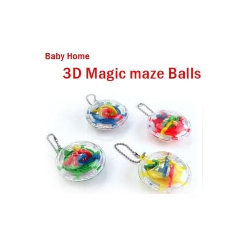 Mini 3D Maze Magic Balls for develop intelligence Children Toys Free Shipping Intellect Ball