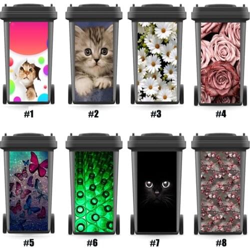 Rubbish Bin Sticker Creative Wallpaper mural Wall Print Decal Removable Wall Mural Photo self adhesive Gift Kitchen Renew