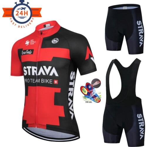 New Store Promotion 2021 STRAVA Summer Cycling Jersey Set Maillot Ropa Ciclismo Cycling Bicycle Clothing MTB Bike Clothes Suit