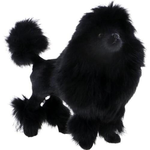 Realistic Poodle Soft Plush Toy Figure Dog Doll Decoration Gift Kids Toy