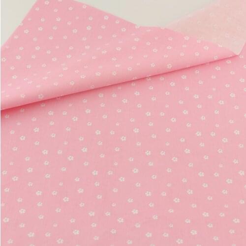 Pink Floral Cotton Fabric Quilting Bedding Decoration Tissue Home Textile Patchwork Sewing Cloth Craft Teramila Fabrics Tecido